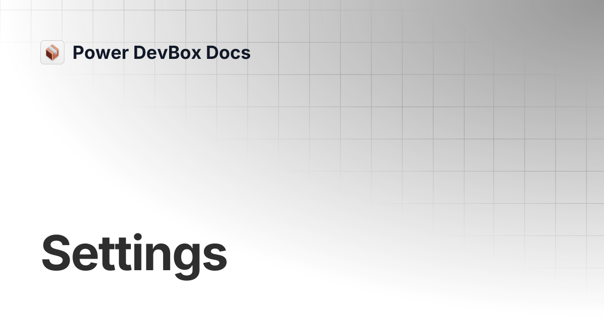 Settings | AutoReview Pro | Power DevBox Docs